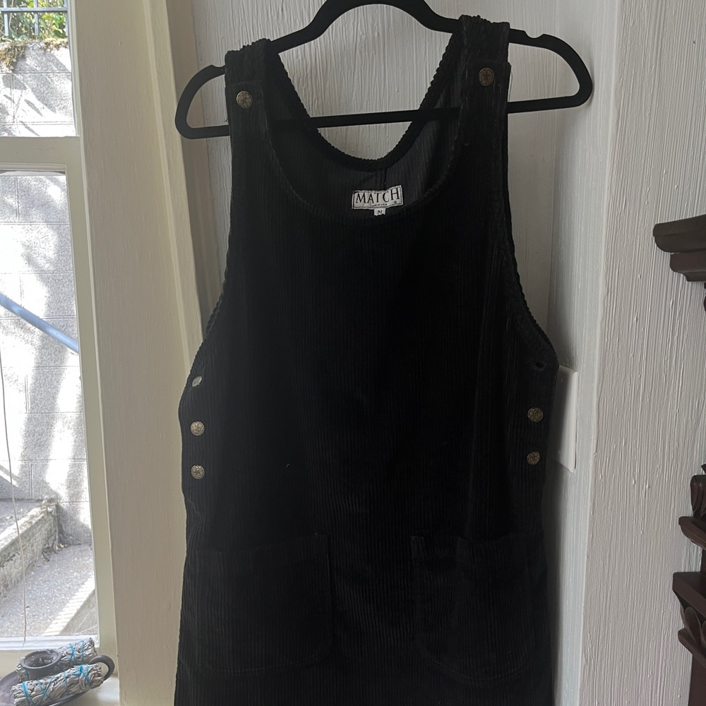 Vintage Corduroy Pinafore Mini Dress